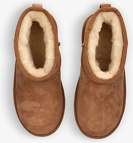 Brown Classic Mini II Suede and Shearling Ankle Boots 7-10 Years Eur 36 /3.5 Uk Adult - Image 2