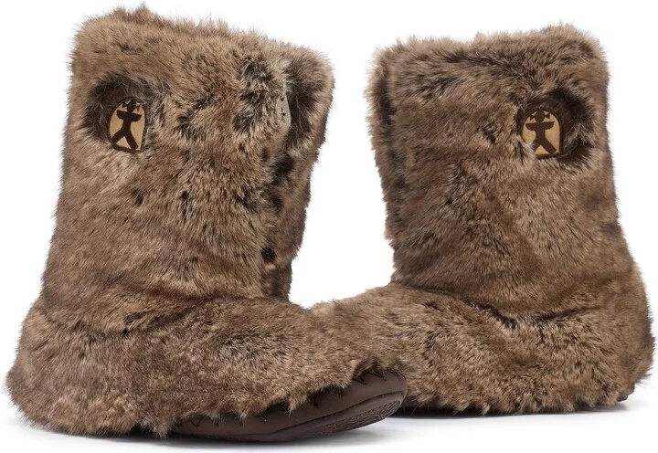 Brown Cole - Short Luxury Faux Fur Slipper Boot - Jackal - Image 2