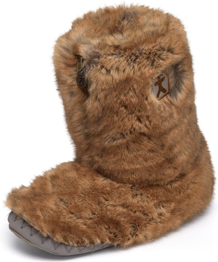 Brown Cole - Short Luxury Faux Fur Slipper Boot - Weasel - Image 7