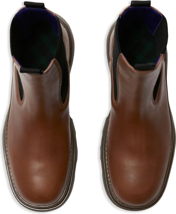 Brown Creeper Leather Chelsea Boots - Image 4