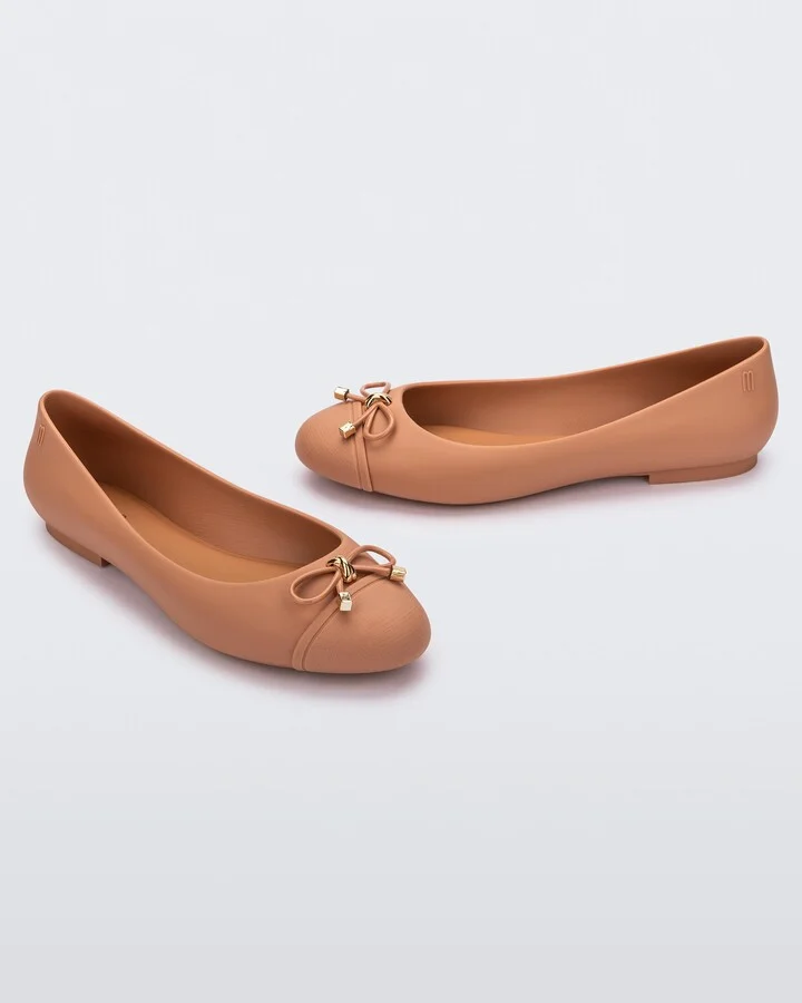 Brown Doll V Ballet Flat - Dark Beige - Image 2