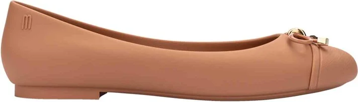 Brown Doll V Ballet Flat - Dark Beige