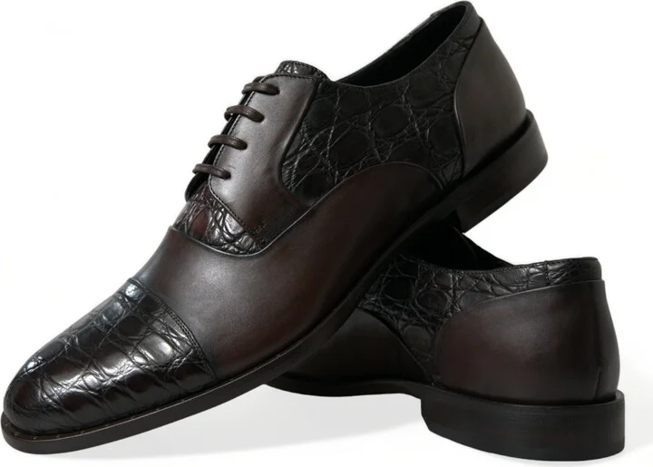 Brown Exotic Leather Formal Men Dress Men's Shoes