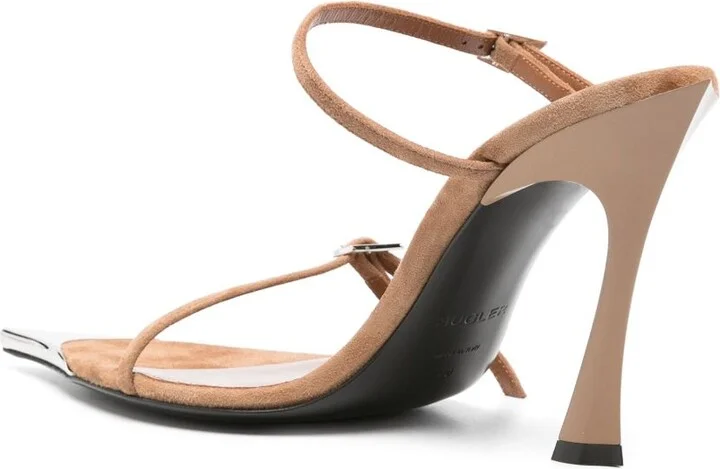 Brown Fang 95 Leather Mule Sandals - Image 3