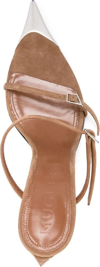 Brown Fang 95 Leather Mule Sandals - Image 4