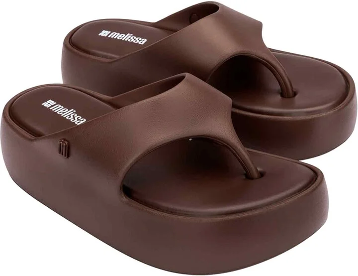 Brown Free Platform Thong - Bronze - Image 4