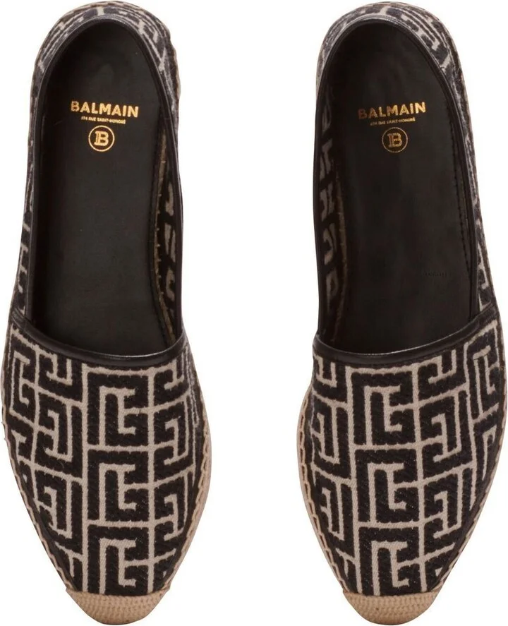 Brown Geometric Logo Pattern Espadrilles - Image 4