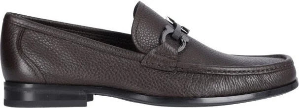 Brown Hammered Leather Loafer