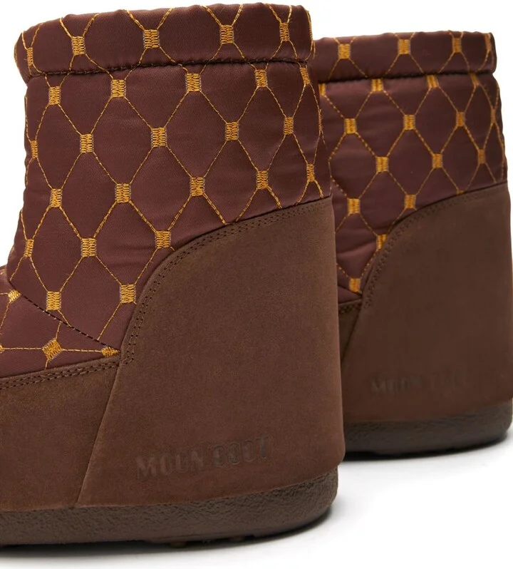 Brown Icon Low Quilted Boots - Image 2