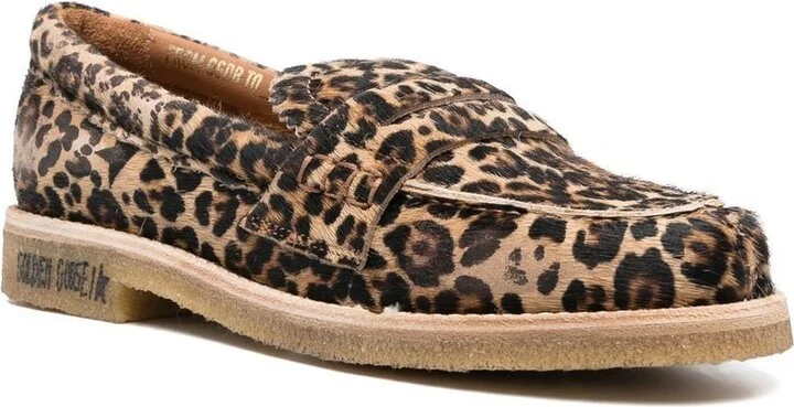 Brown Jerry Leopard-Print Leather Loafers - Image 2