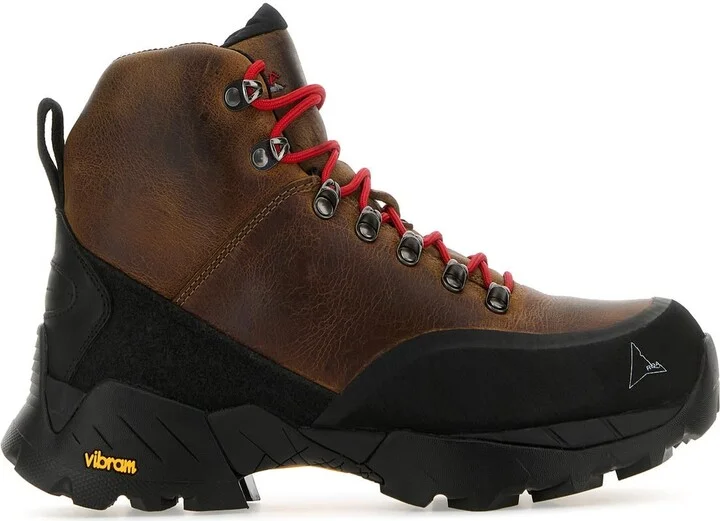 Brown leather Andreas ankle boots