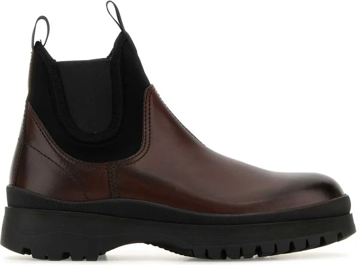 Brown Leather Ankle Boots