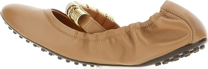 Brown Leather Ballerinas - Image 3