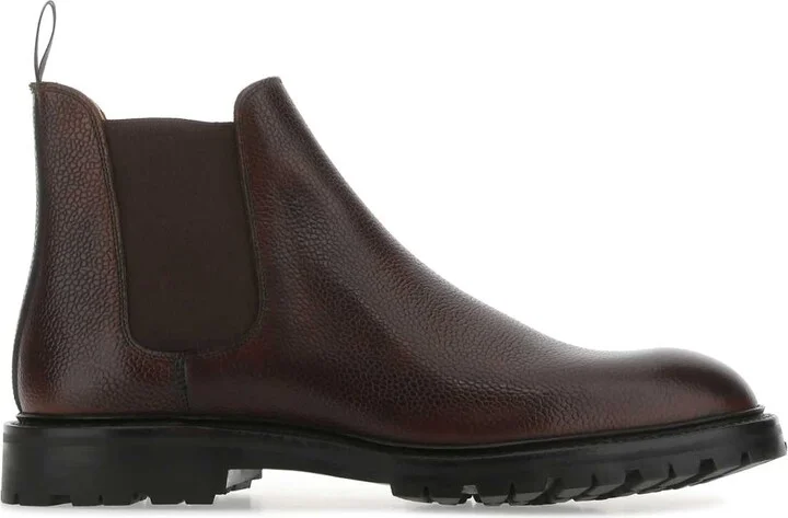Brown Leather Chelsea 11 Ankle Boots