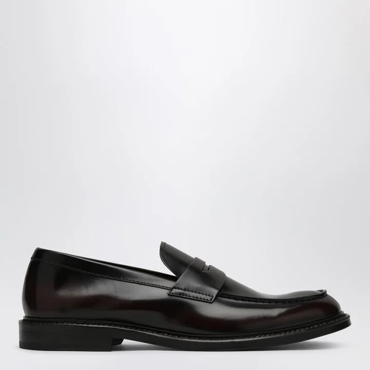 Brown leather classic loafer