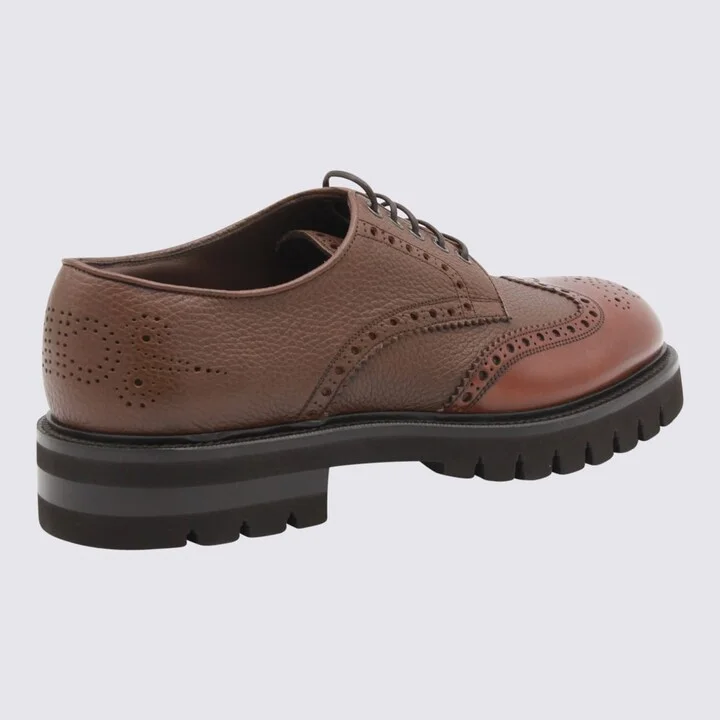 Brown Leather Lace Up Shoes - Image 3