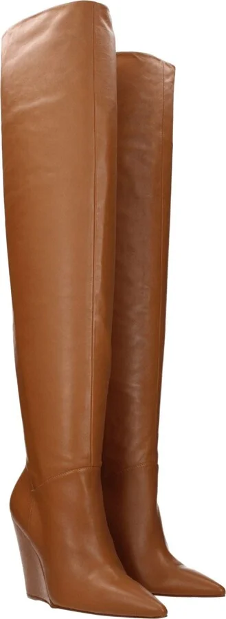 Brown Leather Over The Women's Knee - Image 2