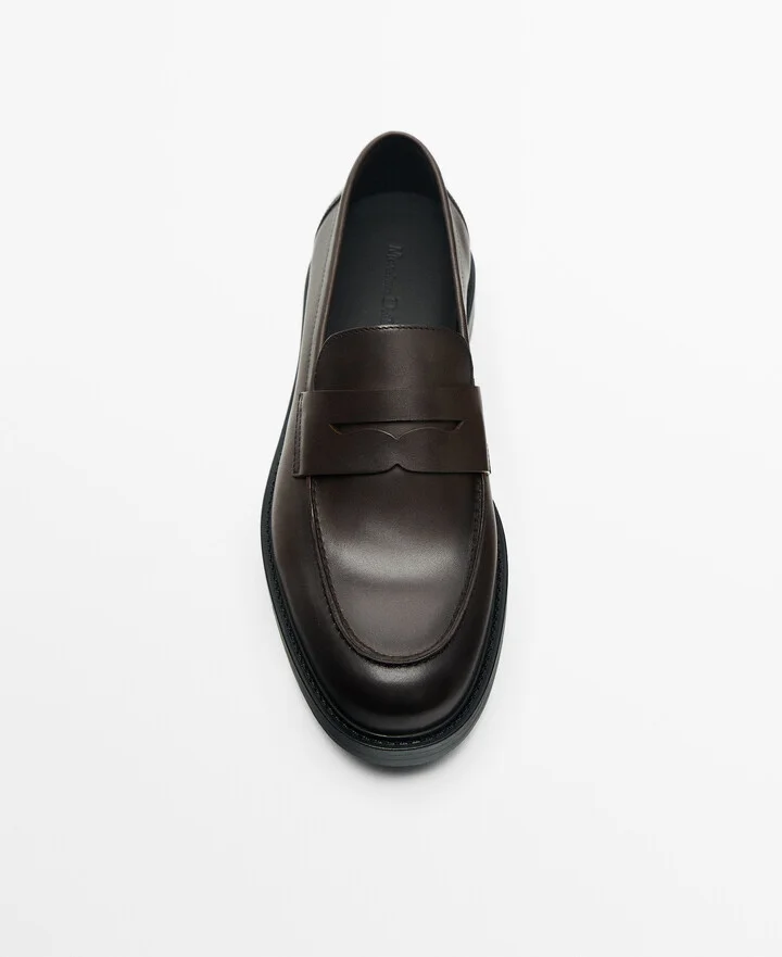 Brown Leather Penny Loafers - Image 4