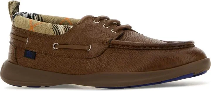 Brown Leather Raft Loafers - Image 2