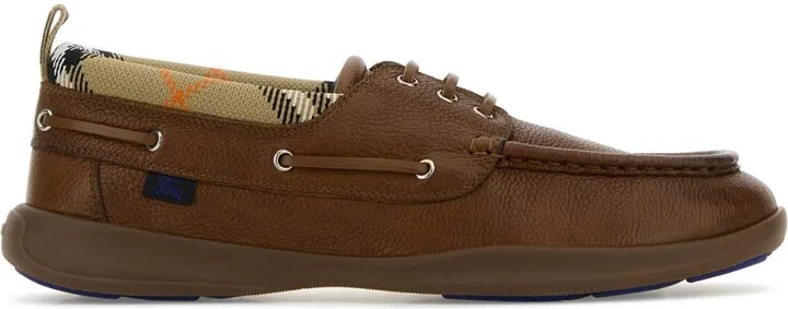 Brown Leather Raft Loafers