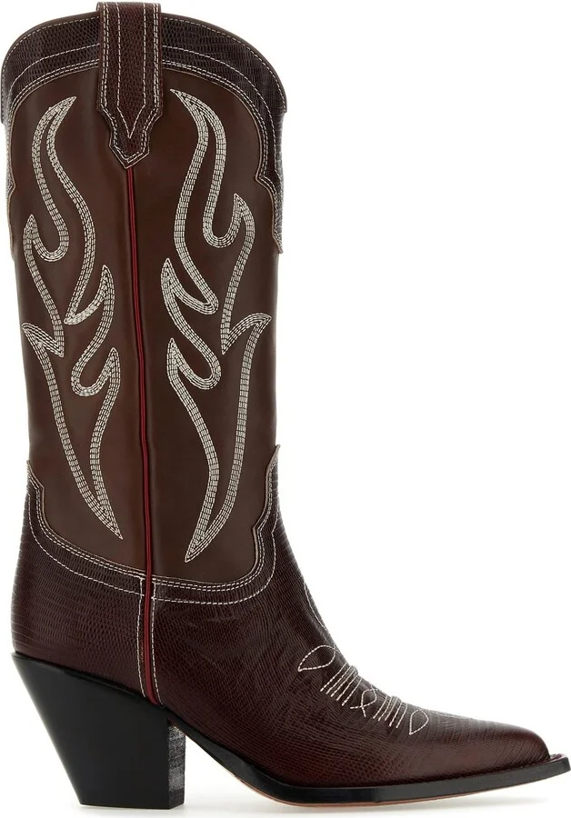 Brown leather Santa Fe boots