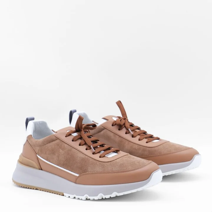 Brown Leather Sneakers - Image 2