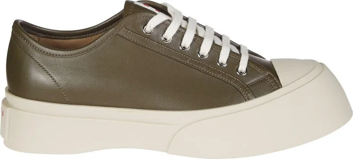 Brown Leather Sneakers With Sole
