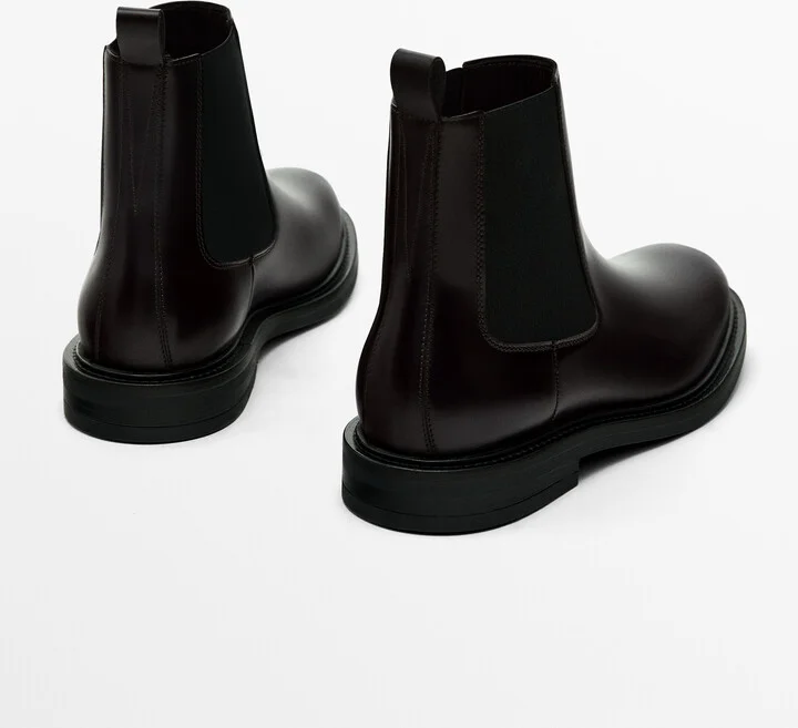 Brown Leather Sock Ankle Boots - Image 4