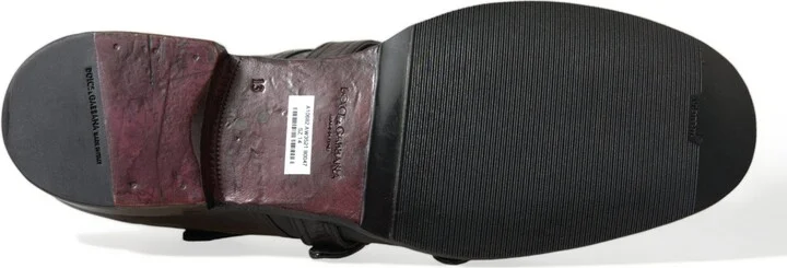Brown Leather Strap Formal Dress Men's Shoes - Image 6
