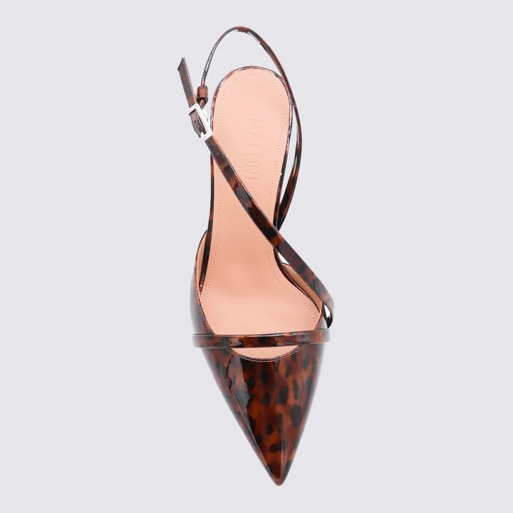 Brown Leather Valeria 70-7 Pumps - Image 4