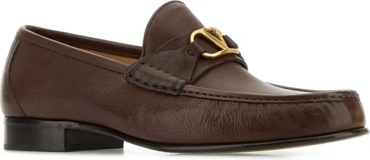 Brown Leather Vlogo Loafers - Image 2