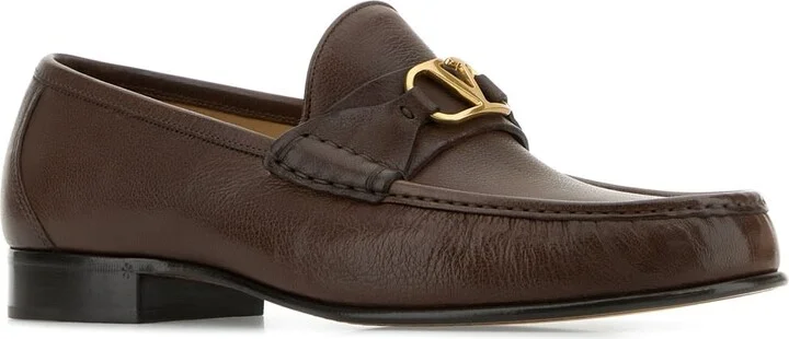 Brown Leather Vlogo Loafers - Image 2