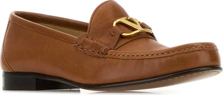 Brown Leather Vlogo Loafers - Image 2