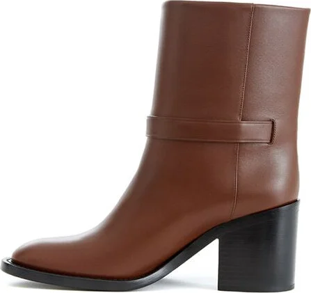 Brown Leather Women's Boot - Image 2