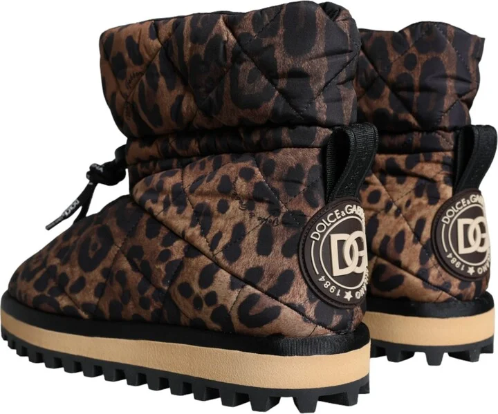 Brown Leopard Ankle Boots Padded Men's Shoes - Image 4