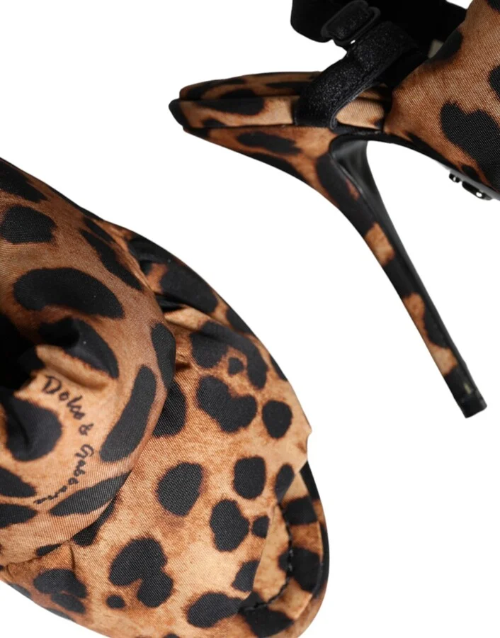 Brown Leopard Keira Slingback Sandals Women's Shoes - Image 6