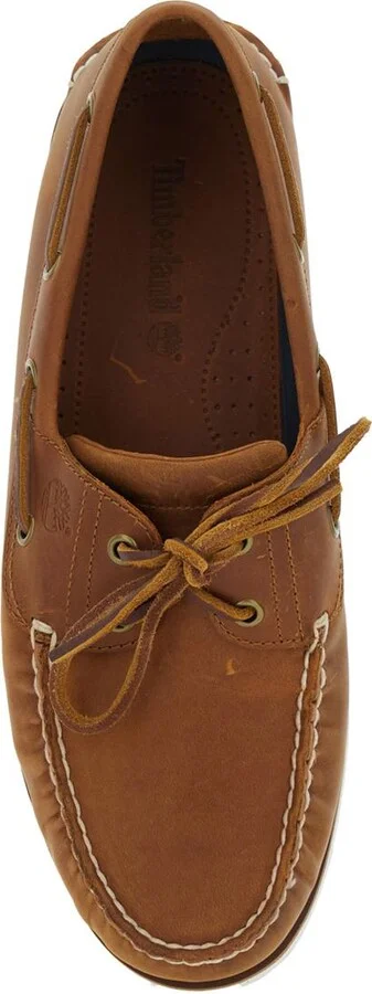Brown Loafers With Bow Detail On The Front And Embossed Logo On The Side In Leather Man - Image 4