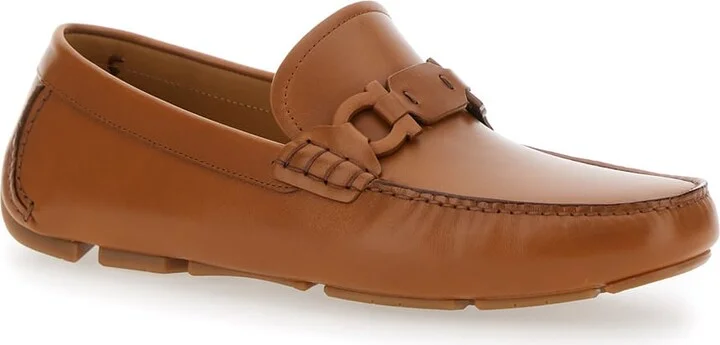 Brown Loafers With Ganicini Plaque On The Front In Leather Man - Image 2