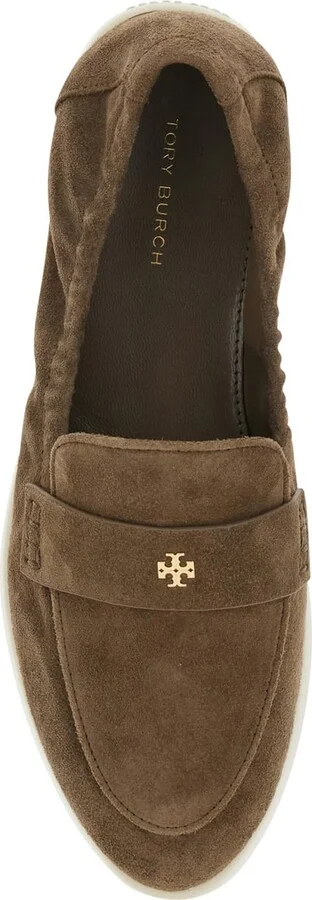 Brown Loafers With Logo Plaque On The Front And Slip-on Design In Suede Woman - Image 4