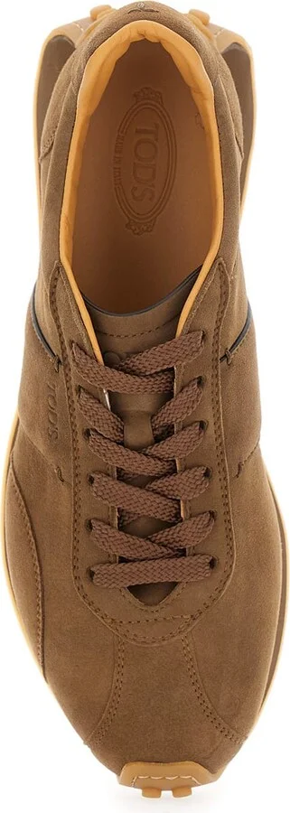 Brown Low Top Sneakers With Cleat Details On Heel And Sole In Leather Woman - Image 4
