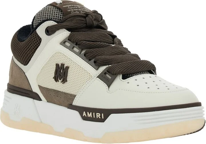 Brown Low Top Sneakers With Logo Detail On The Side And Mesh Panels In Suede Man - Image 2