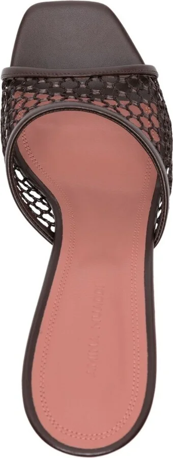 Brown Lupita 95mm Mesh Mules - Image 4