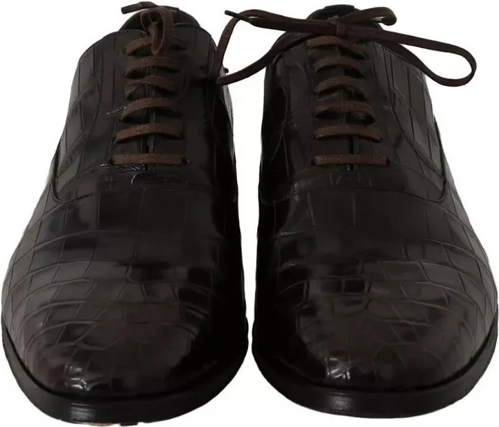 Brown Patterned Leather Dress Formal Men's Shoes (Pre-Owned) - Image 2