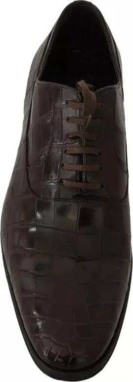 Brown Patterned Leather Dress Formal Men's Shoes (Pre-Owned) - Image 4