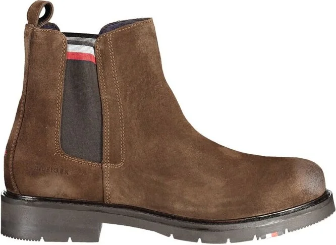 Brown Polyester Men's Boot