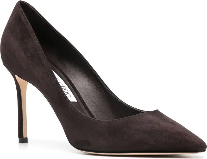 Brown Romy 85 Suede Pumps - Image 2