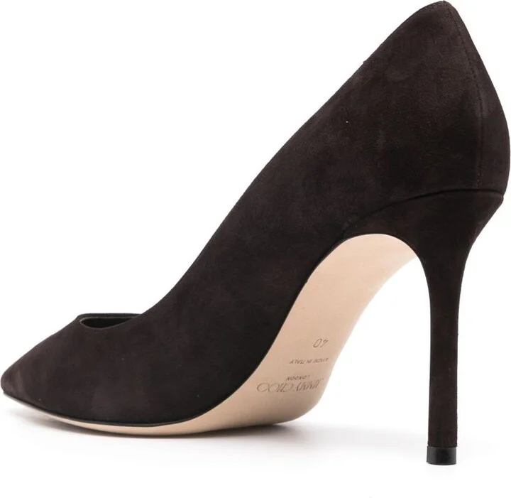 Brown Romy 85 Suede Pumps - Image 3
