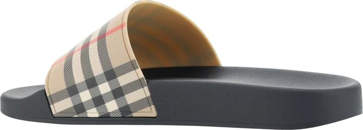 Brown Rubber Slides Men's Sandals - Image 3