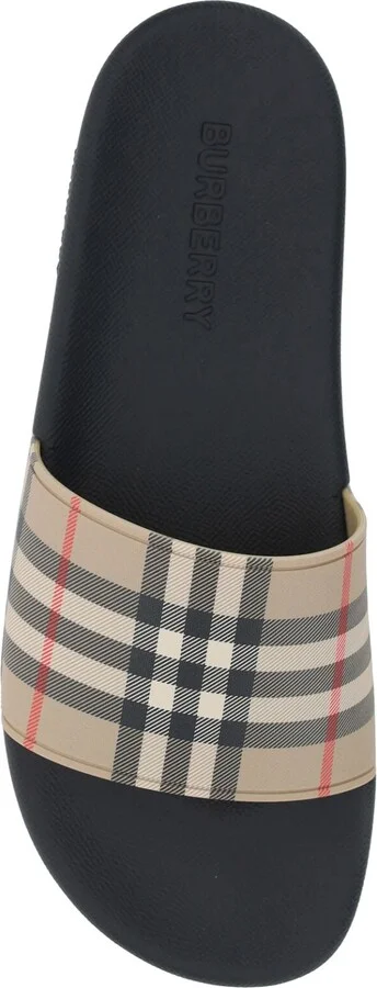 Brown Rubber Slides Men's Sandals - Image 4