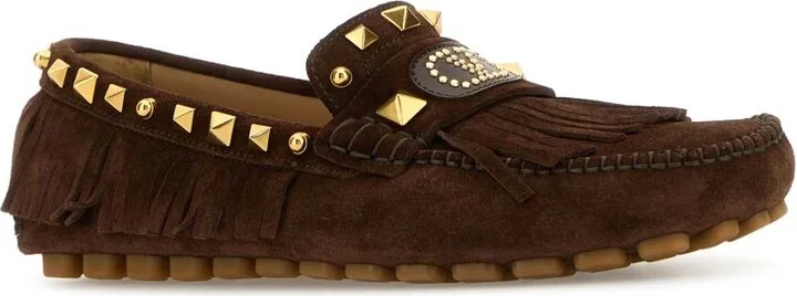 Brown Split-leather Plaster Caster Loafers - Image 2